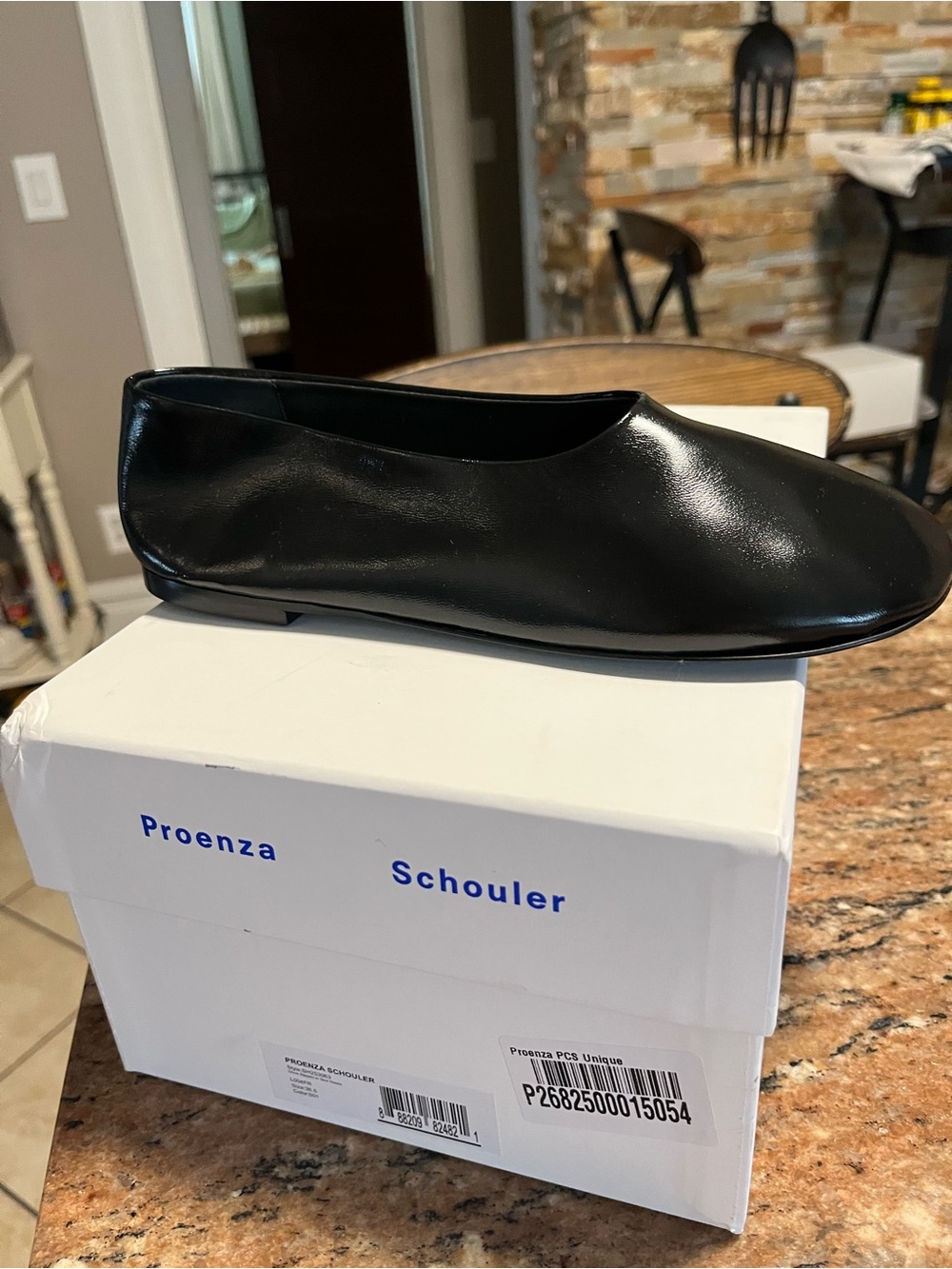 Proenza Schouler Black Leather Women's Slip-On Loafer - Picture 2 of 5